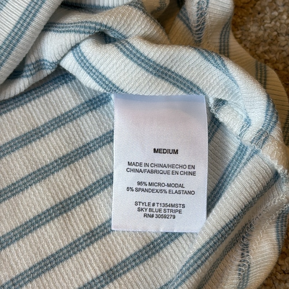 Thread & Supply Light Blue and White Striped Tank Top Women's Medium - Picture 5 of 8